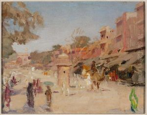 Street in Jaipur. From the journey to India