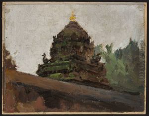 Old temple in Madras. From the journey to India by Jan Ciaglinski