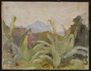 Ceylon, Adam's Peak landscape. From the journey to India by Jan Ciaglinski