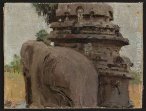 Mahalipur - Pagoda carved in the rock. From the journey to India