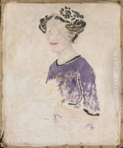 Woman in a lilac dress