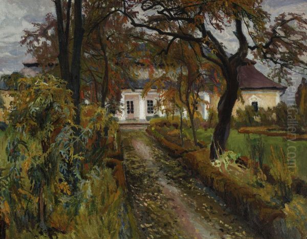 Manor house in autumn - view 1