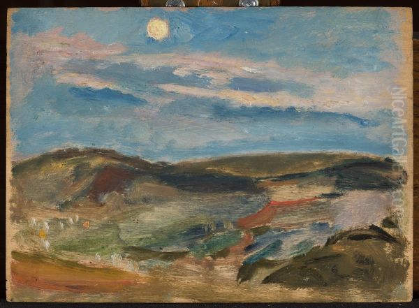 Moonlit hill - view 1