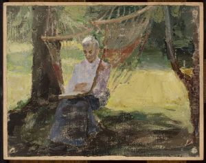 In a hammock - Portrait of Maria Rubtsov in Maryino