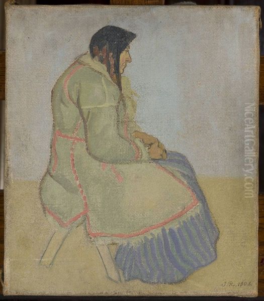 Portrait of an old village woman - view 1