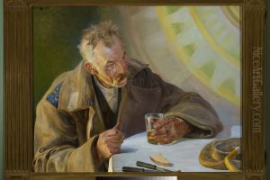 Christ in Emmaus - triptych by Jacek Malczewski