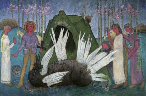 Saint George piercing a dragon