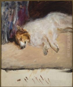 Study of a sleeping dog for the "Portrait of Prince Golitsyn" Study of a sleeping dog for the "Portrait of Prince Golitsyn"