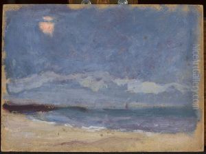 Seascape (the sun behind a cloud)