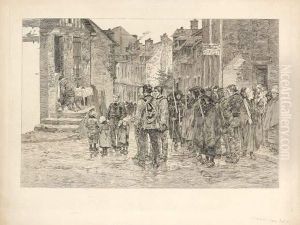 [procession Funebre En Normandie]. Vers 1880. by Ulysse Butin