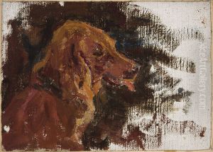 Maryino - study of dog's head for the "Portrait of Prince Golitsyn"