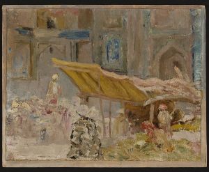 Samarkand - fruit market. From the journey to Turkestan by Jan Ciaglinski