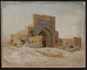 Old Persian mosque. From the journey to Turkestan