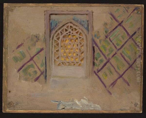 Samarkand, window. From the journey to Turkestan - view 1