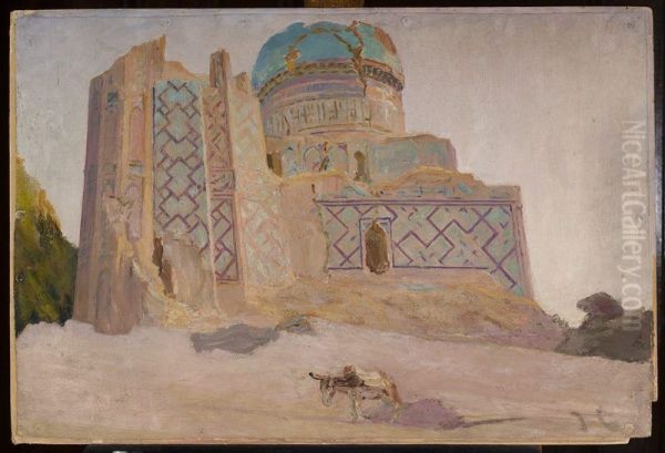 Bibi-Khanym Mosque in Samarkand. From the journey to Turkestan - view 1