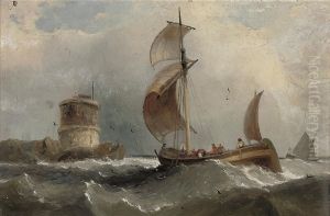 The Entrance To The Harbour Off Flushing by G.W. Butland
