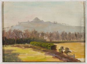 Landscape with a view of the Kosciuszko Mound by Michal Rouba