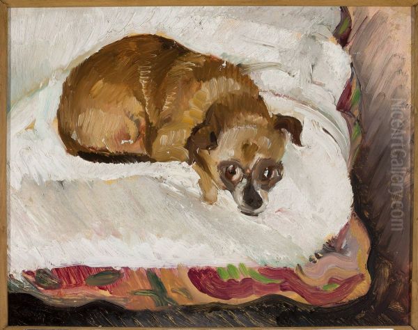 Lying dog - view 1