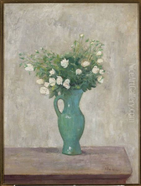 Bouquet in a green flower-vase - view 1