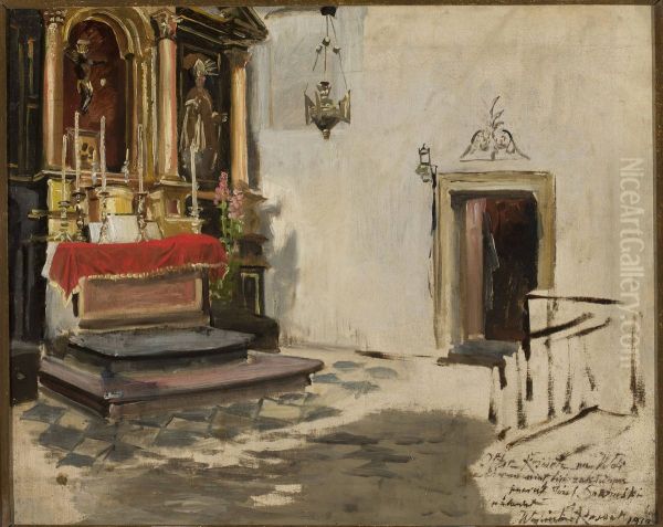 Altar in the church at Wola - view 1