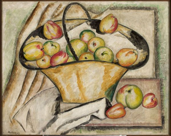 Basket with apples - view 1