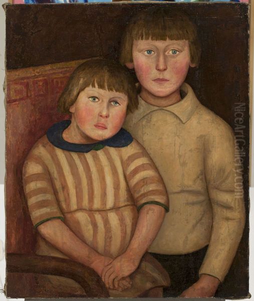 Portrait of two children - view 1
