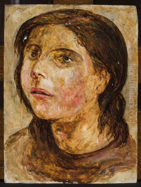 Head of a girl with a half-open mouth - view 1