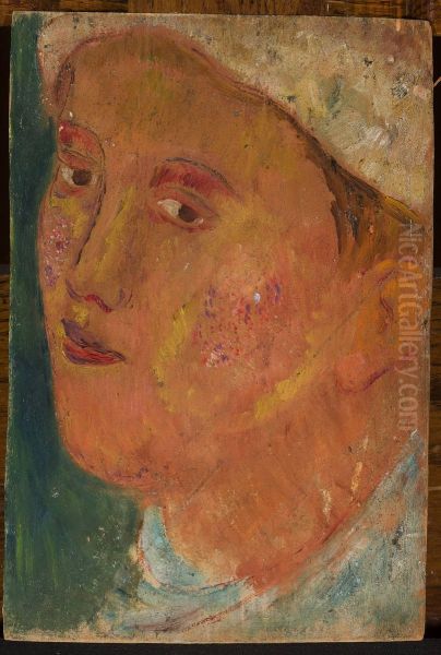 Head of a girl in a hat - view 1