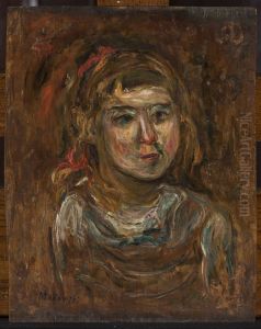 Little girl with a red ribbon