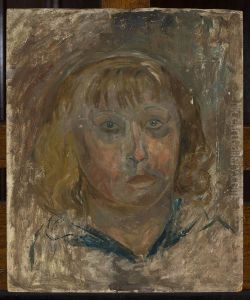 Head of a girl with a fringe