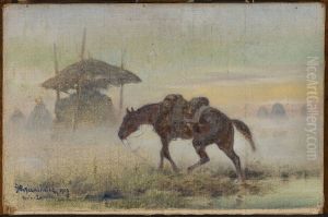 Saddled horse Saddled horse