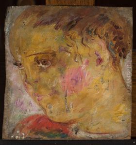 Head of a little girl in profile