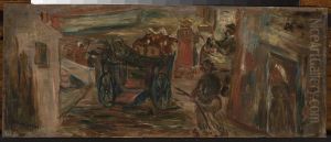 Genre scene with a cart