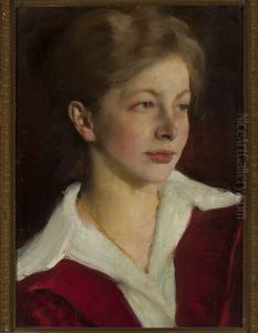 Portrait of Halina Pruska by Konrad Krzyzanowski