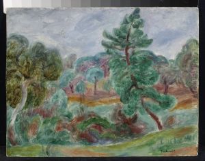 Landscape from Saint-Tropez by Jozef Pankiewicz