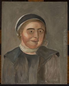 Study of a woman in a black and white cap