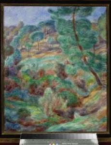 Landscape from Saint-Tropez - Stone pines by Jozef Pankiewicz