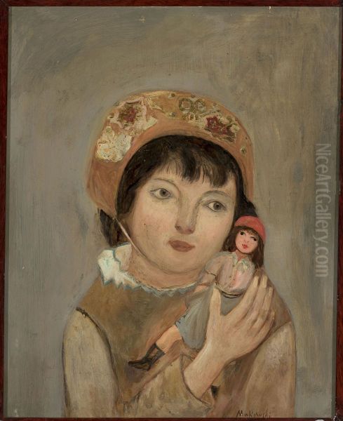 Little girl with a doll - view 1