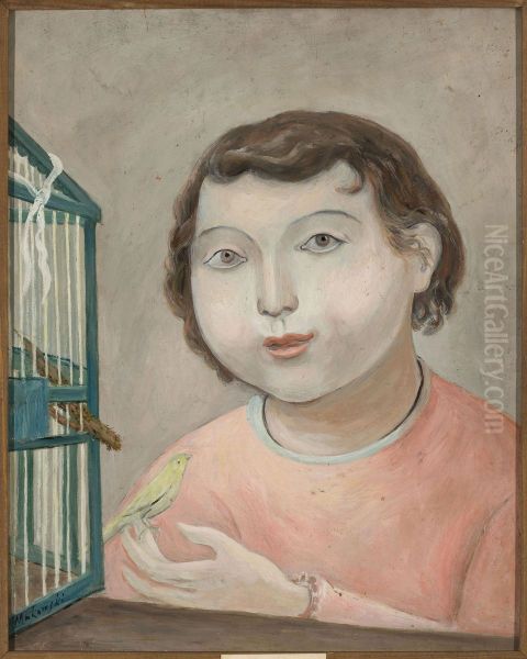 Girl with a canary - view 1