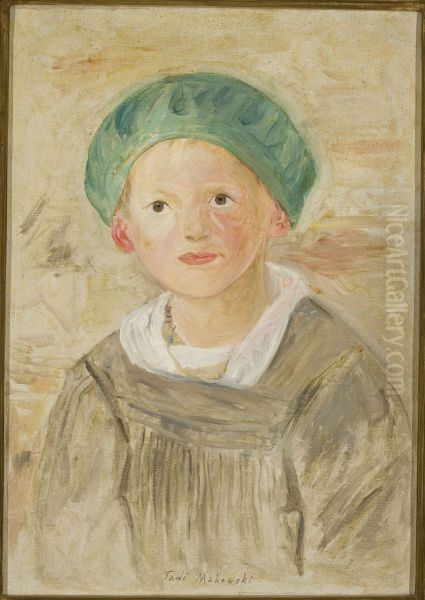 Boy in a green cap - view 1