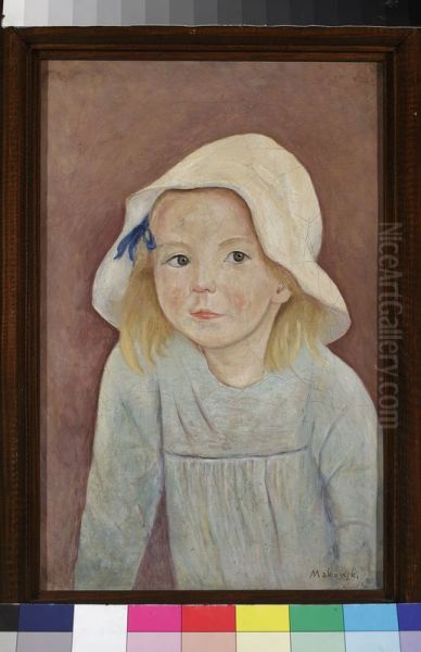Little girl in a white hat - view 1