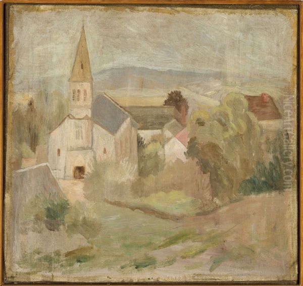 Pejzaz z kosciolkiem (La Comelle) - view 1