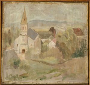 Pejzaz z kosciolkiem (La Comelle)