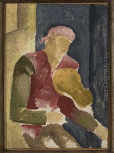 Man playing the guitar - sketch by Eugeniusz Zak