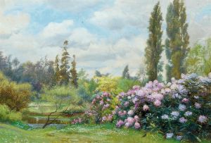 A Garden In Bloom by Charles Ernest Butler