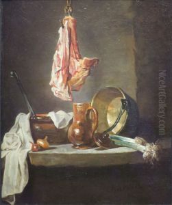 Still Life with Cooking Utensils by Jean-Baptiste-Simeon Chardin