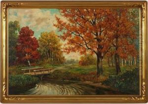 Landscape With Stream by Courtland L. Butler