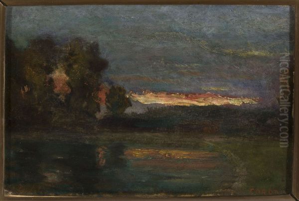 Landscape - Dusk at the waterside - view 1