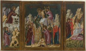 Byzantine Triptych with Scenes from the Passion of Christ