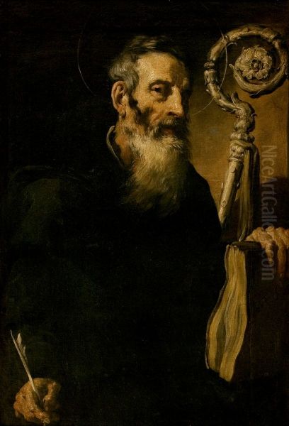 Unknown Saint Abbot (Saint Benedict?) - view 1